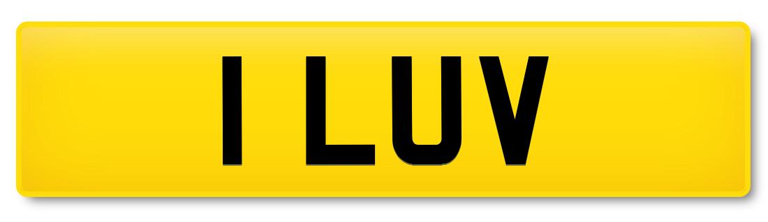 Dateless registration plate 1 LUV