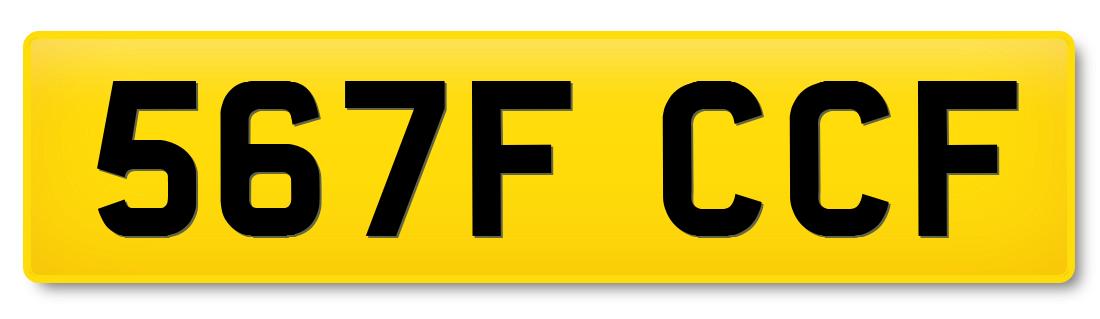 Prefix registration plate 567F CCF