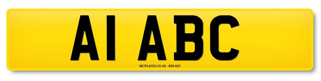 Suffix registration plate A1 ABC