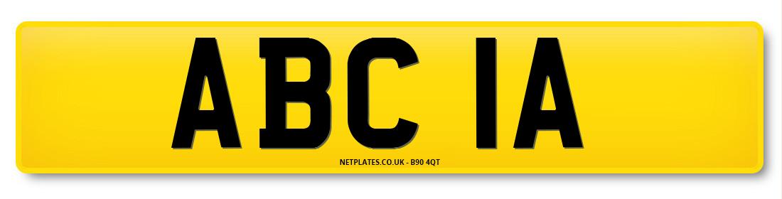 Prefix registration plate ABC 1A