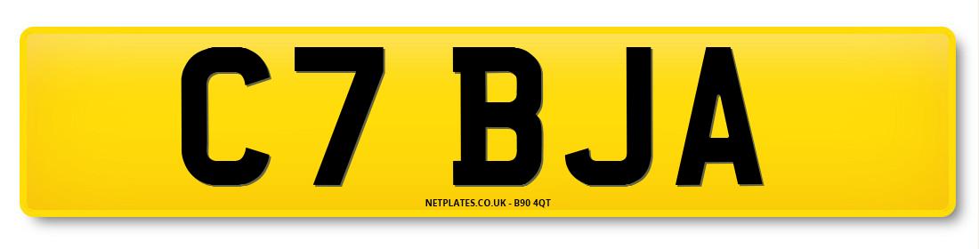 Prefix registration plate C7 BJA