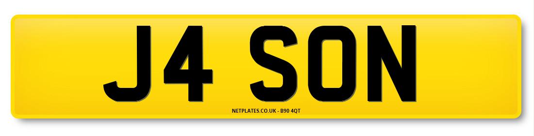 Prefix registration plate J4 SON