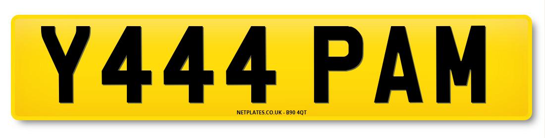 Prefix registration plate Y444 PAM