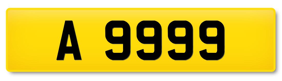 Dateless registration plate A 9999