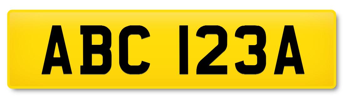 Suffix registration plate ABC 123A