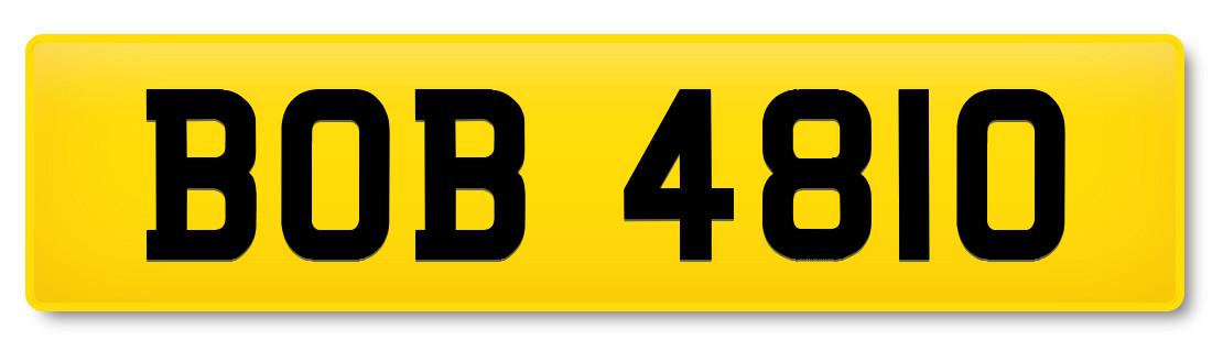 Suffix registration plate BOB 481O