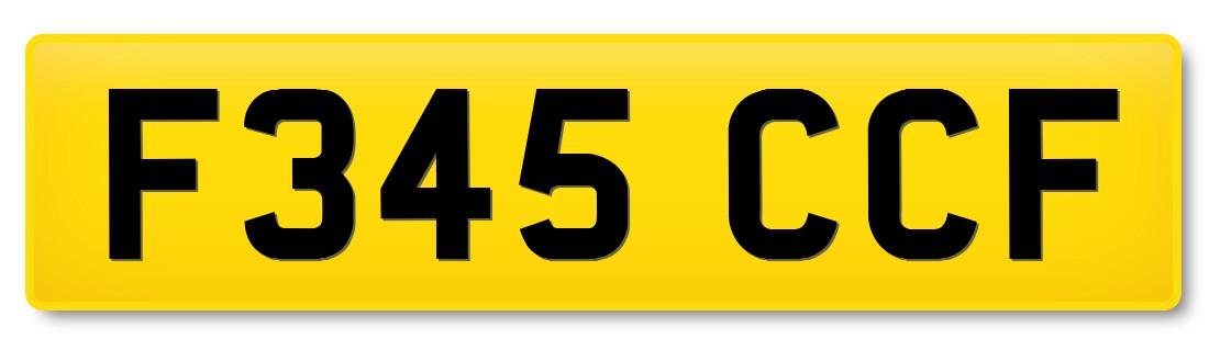 Prefix registration plate F345 CCF