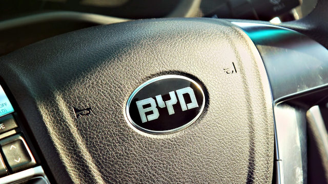 Photo to represent BYD number plates