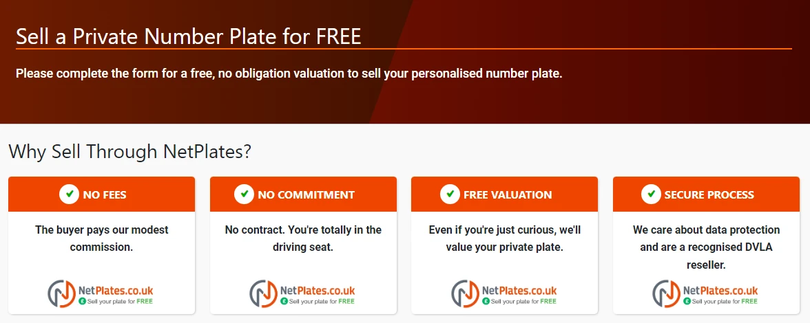 Private number plate valuation