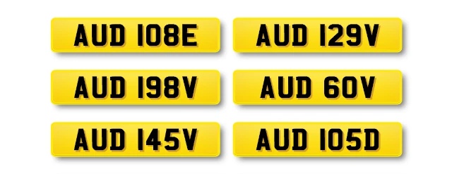 Audi number plates