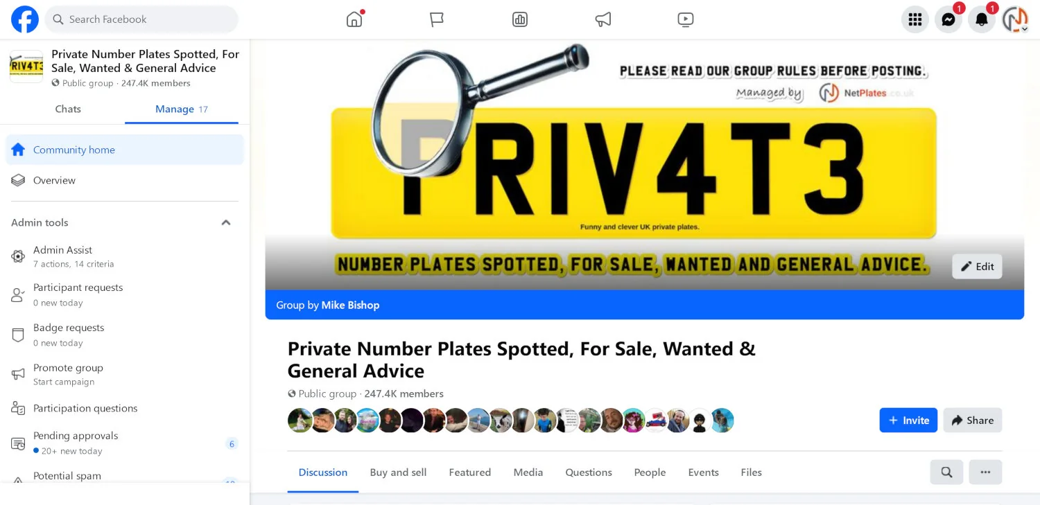 NetPlates' Facebook group - Private Number Plates Spotted, For Sale, Wanted and General Advice