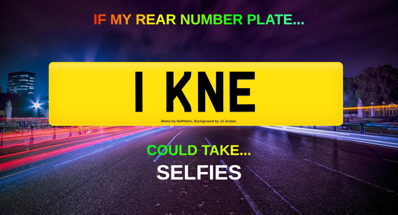 If my rear number plate... could take selfies