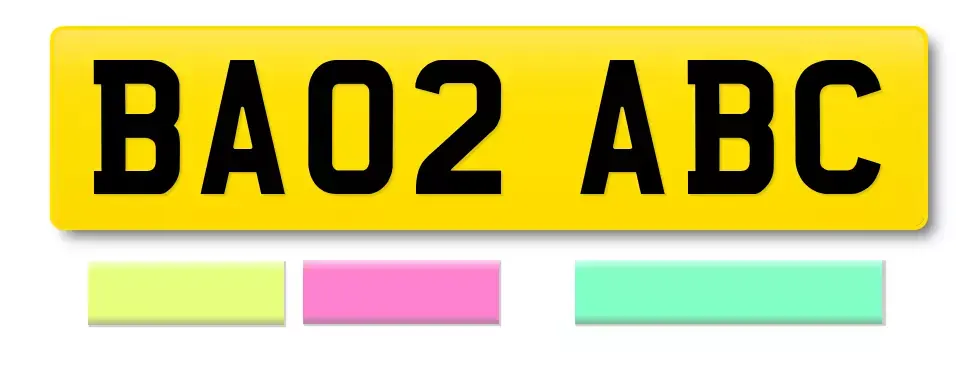 Current-style number plate