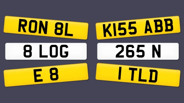 Steering wheel representing article on number plate formats
